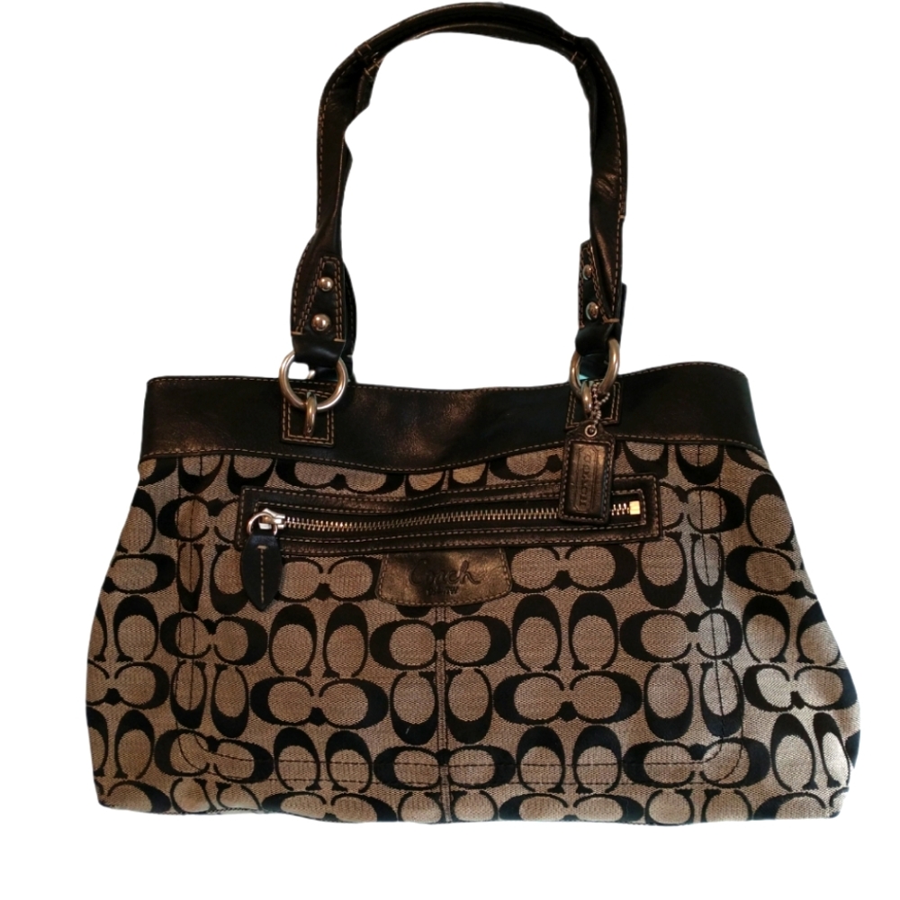 Coach Black and Gray Tote Bag